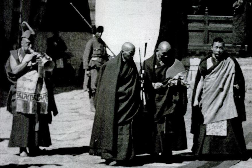 Dalai Lama at Dungkar Monastery - January 1951