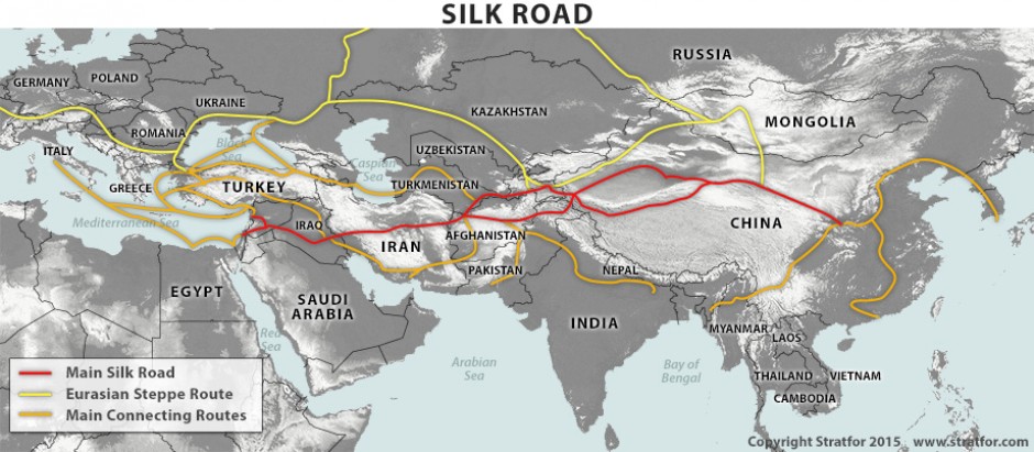 Map - the Silk Road