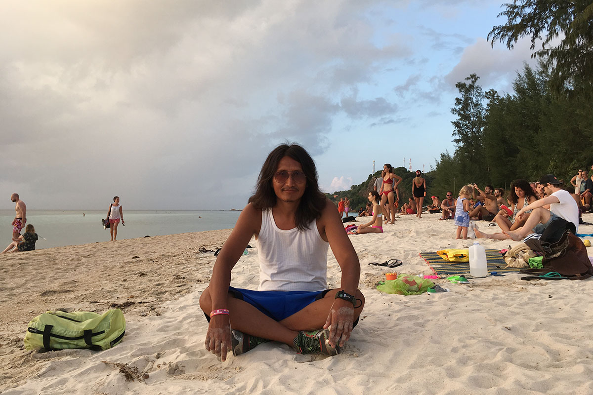 Norbu Dhondup at Zen Beach on Koh Phangan island, Thailand, on 1 February 2018.