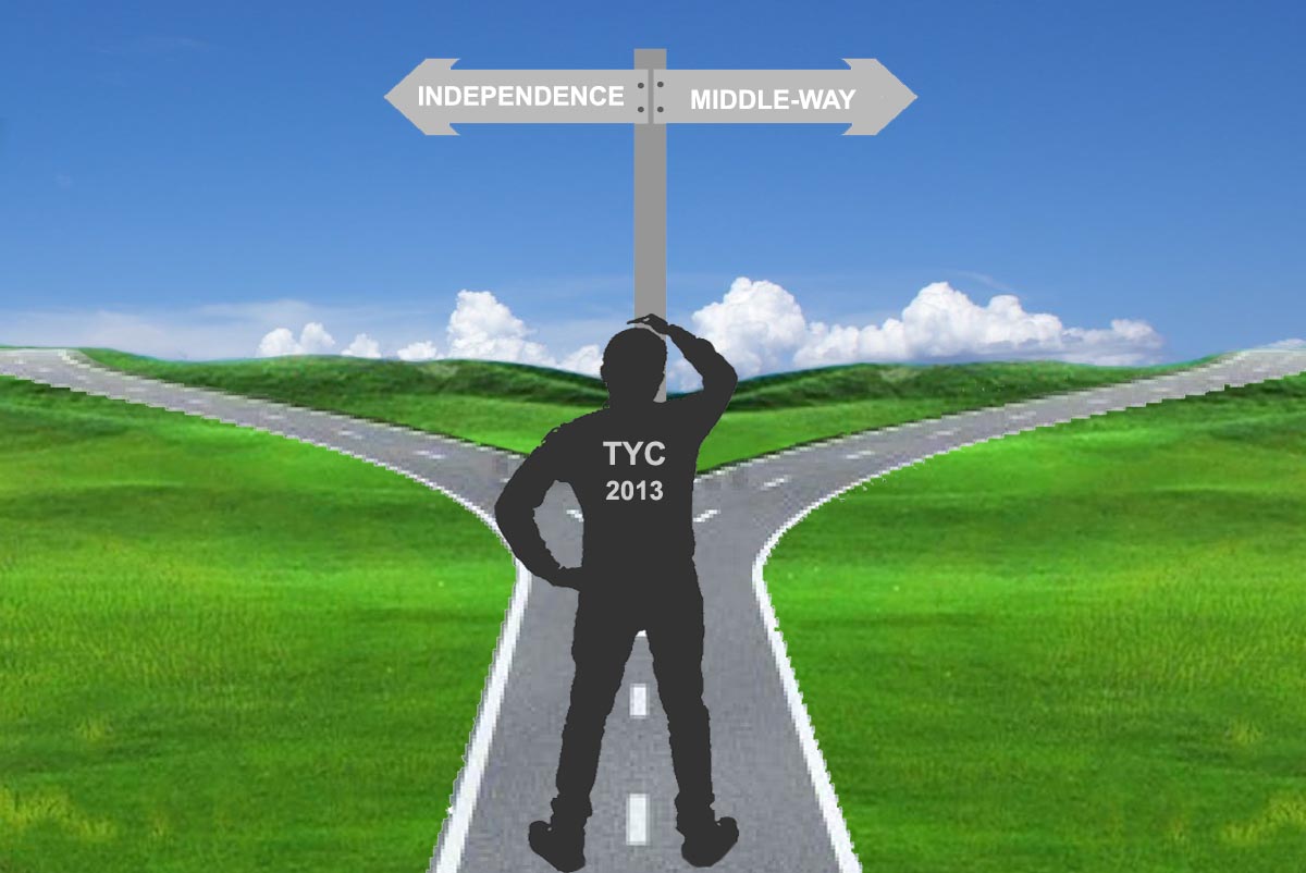 TYC contemplating Independence and Middle Way