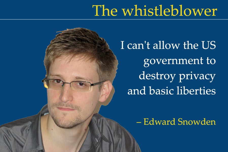 The Whistleblower:  I can't allow the US government to destroy privacy and basic liberties -- Edward Snowden