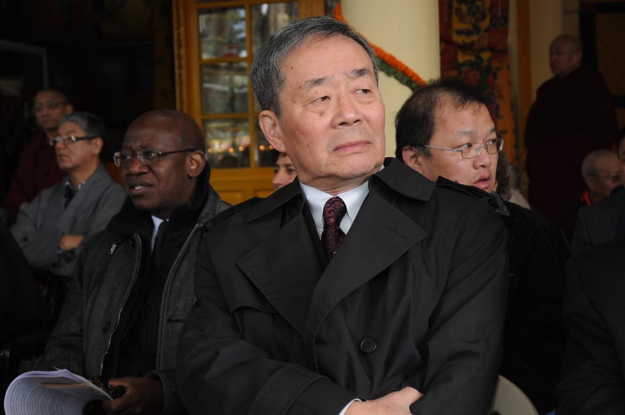 Harry Wu at the observation of the 1959 Tibetan uprising against the Chinese annexation of Tibet, in McLeod Ganj, India, on 10 March 2012.