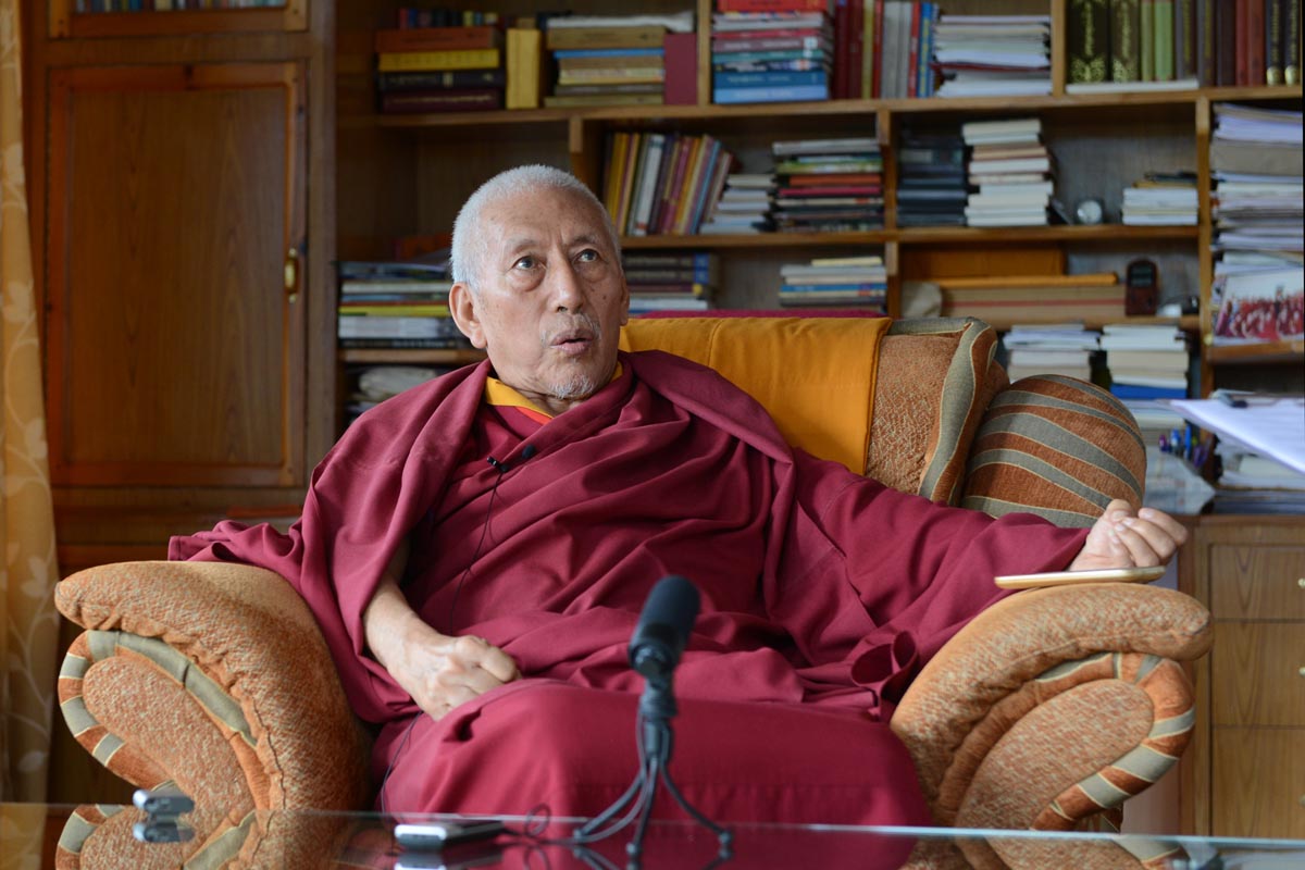  Samdhong Rinpoche at his residence in McLeod Ganj, India, on 19 August 2016.