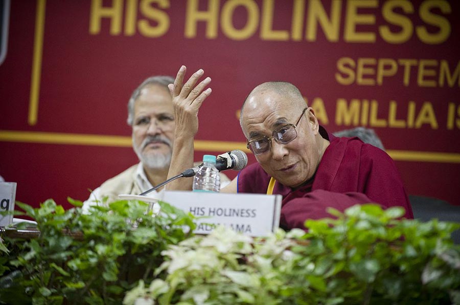 The Dalai Lama speaks at Jamia Millia Islamia University 