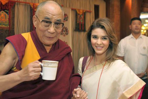 The Dalai Lama with Raageshwari Loomba