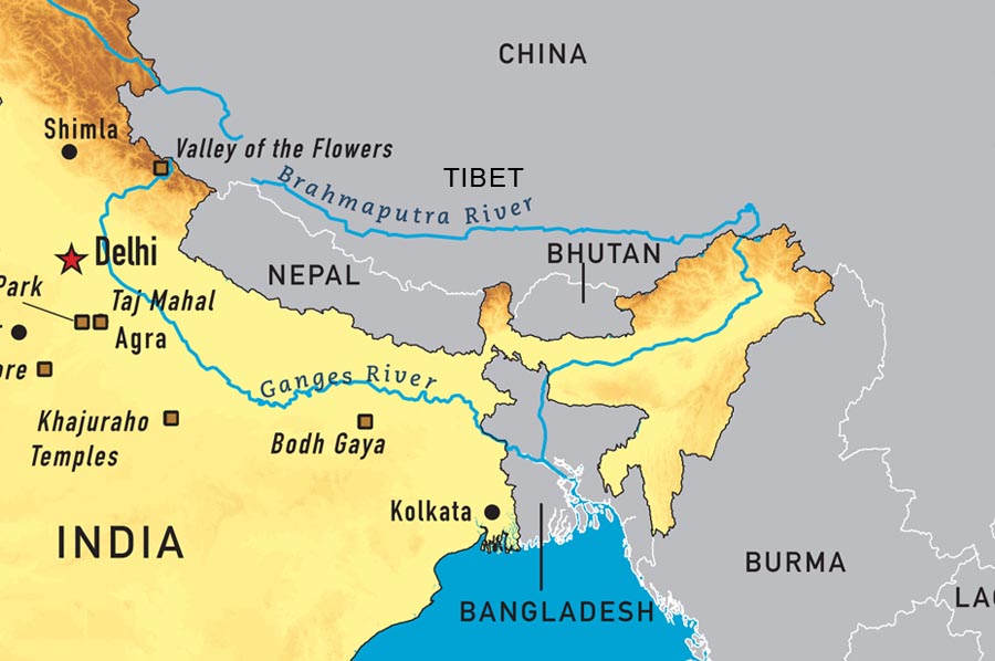 brahmaputra river world map