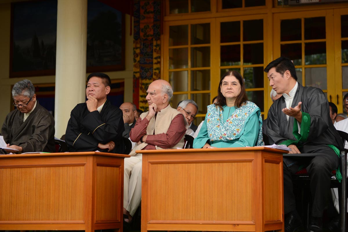 Political leader of Tibetans-in-exile Lobsang Sangay lambasted China for imposing repressive policies in Tibet, as hundreds of Tibetans and top Indian political leaders listened on Tibetan Democracy Day.