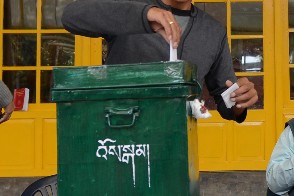 Sikyong 2016 Preliminary election in McLeod Ganj, India, on 18 October 2015.