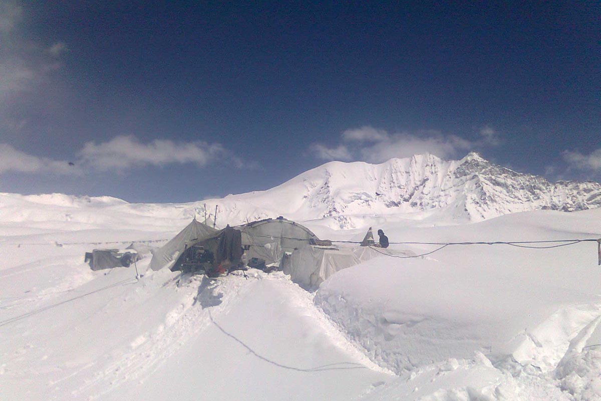 A 2010 file photo shows Tibetan soldiers of the Special Frontier Force posted at an Indian army outpost on Siachen Glacier, the world's highest battlefield at 20,000 feet.