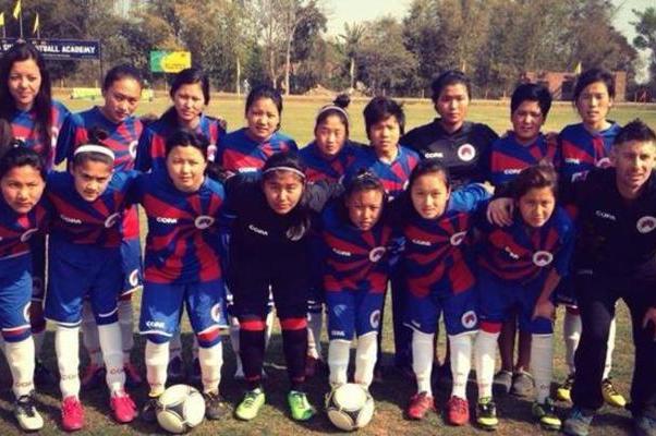 Exile Tibetan women’s football team, in an undated file photo.