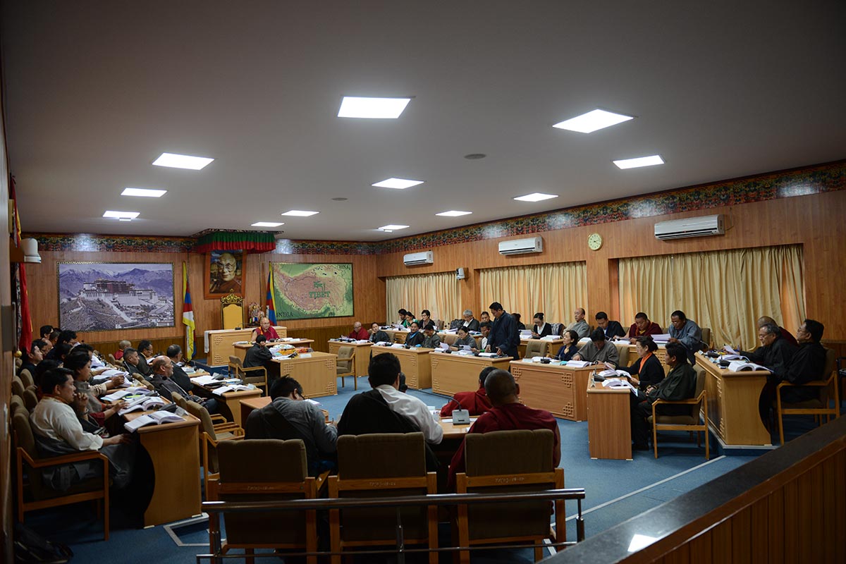 Tibetan Parliament-in-exile in a session in Dharamshala, India, on 22 March 2017.