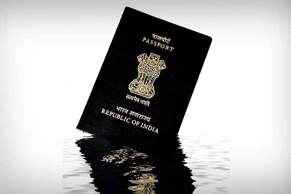 Image of Indian passport.