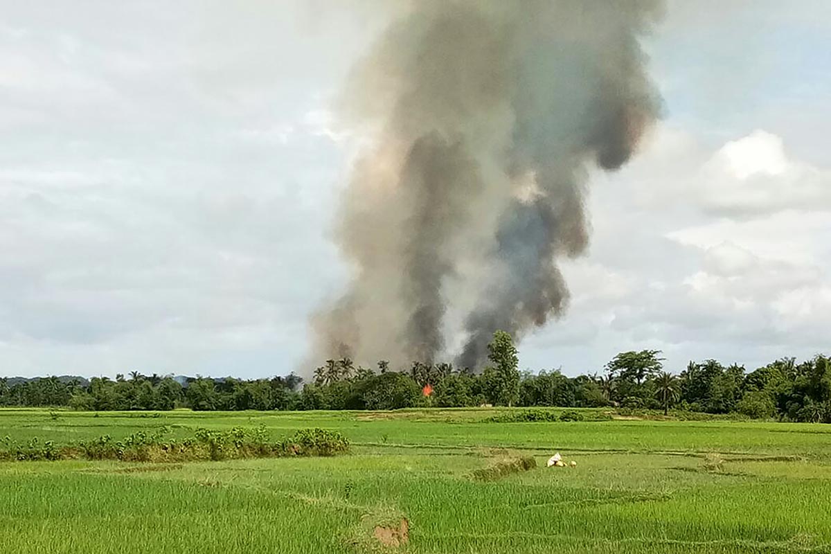 Villages were torched in the chaotic aftermath of Myanmar's crackdown on Rohingya militants.