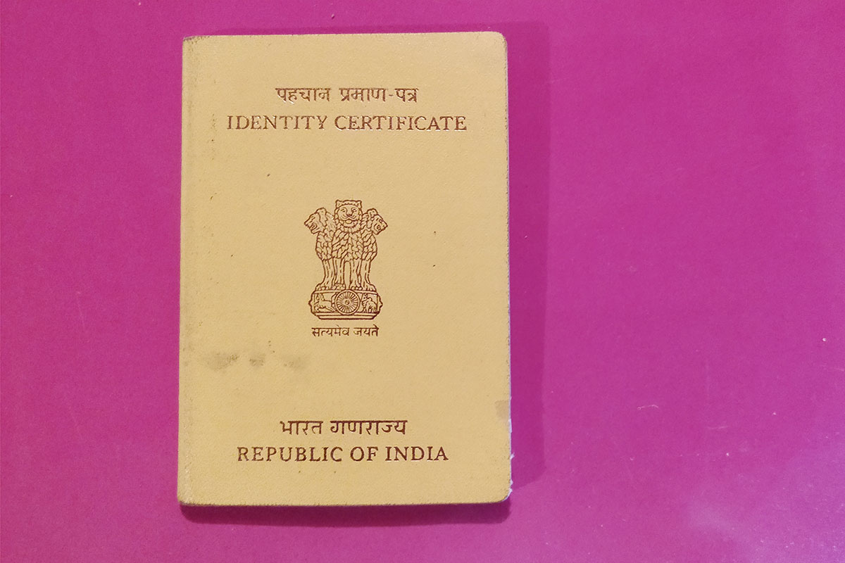 The Identity Certificate, popularly known as the Yellow Book, issued to exile Tibetans by the Government of India in place of a passport.