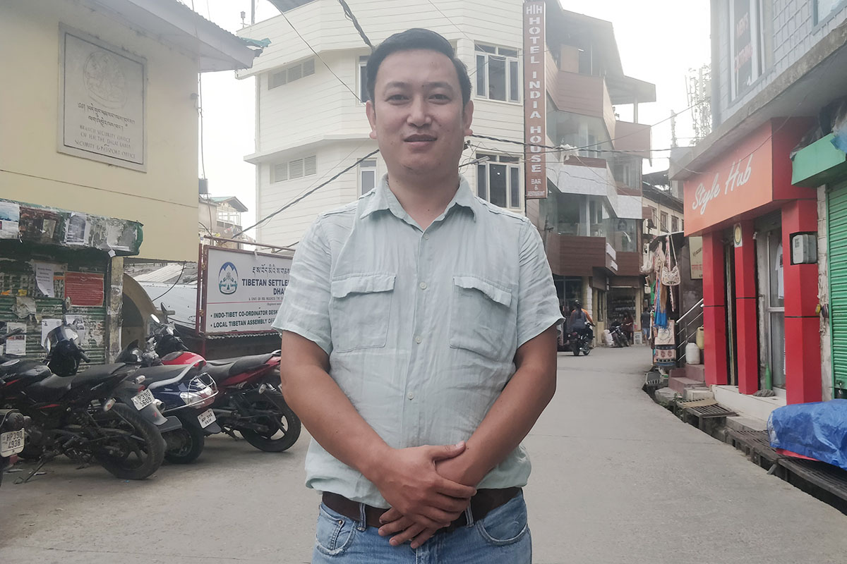 Tibetan Settlement Officer elect Kunga Tsering poses for a photo in McLeod Ganj, India, on 22 May 2019.