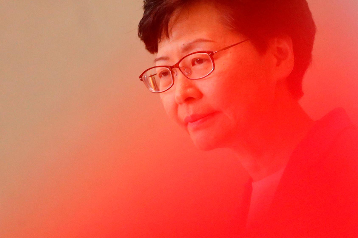 Hong Kong Chief Executive Carrie Lam speaks to media over an extradition bill in Hong Kong, China, on 9 July 2019.