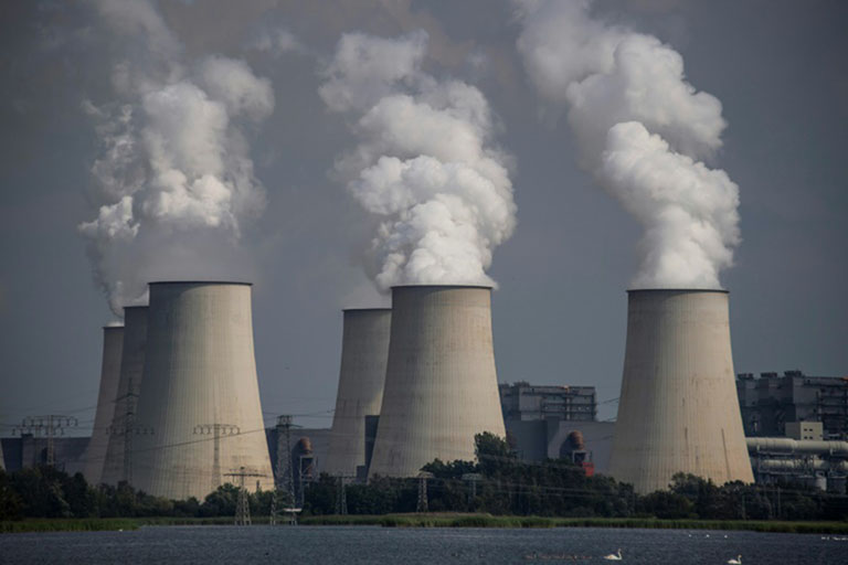 A brown coal power plant in Germany: humans are releasing more greenhouse gases into the atmosphere than at any time in history.