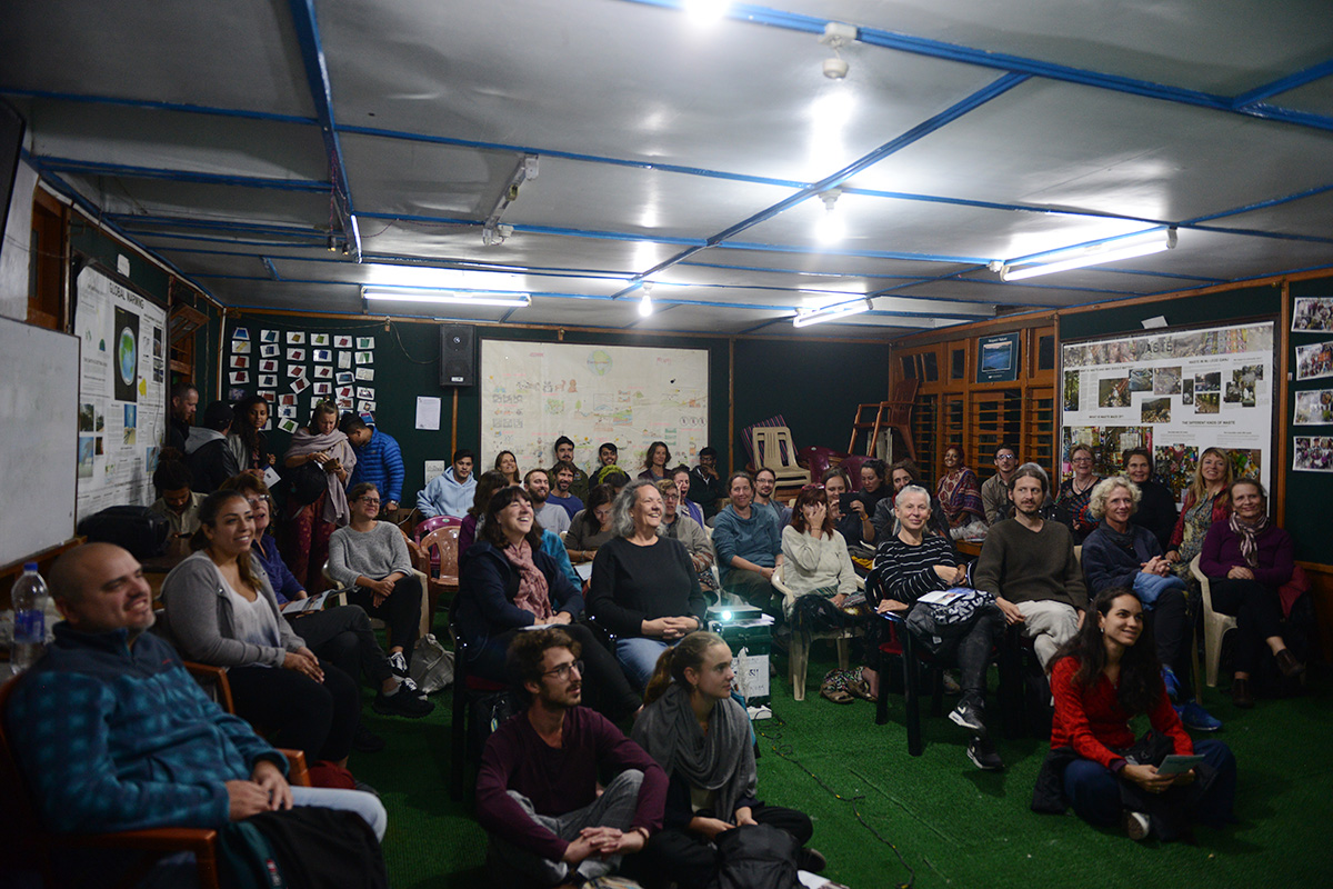 Audience on the concluding night of the 15th Free Spirit Film Festival in McLeod Ganj, India, on 31 October 2019. 
