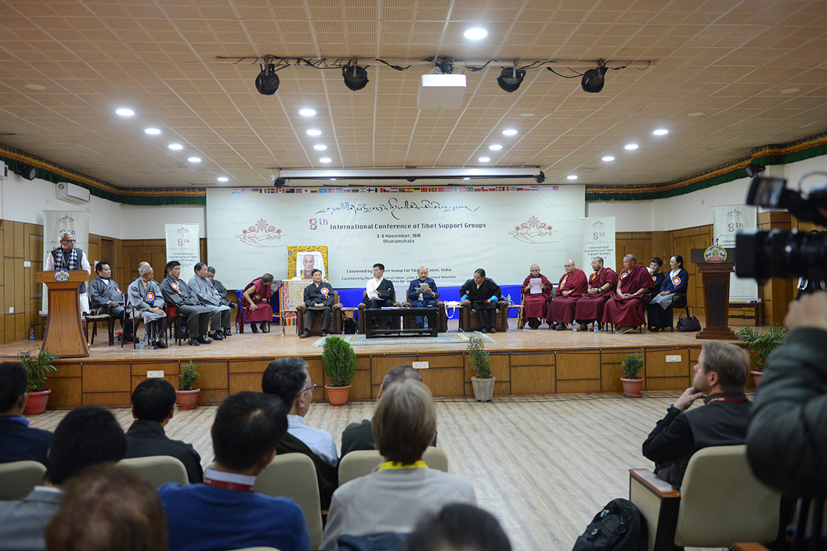 The opening ceremony of the 8th International Tibet Support Groups conference in Dharamshala, India, on 3 November 2019. 