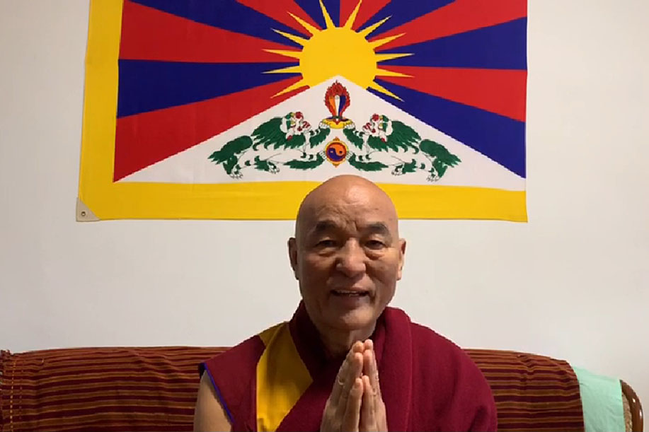 Thupten Wangchen in a video grab image on 2 April 2020.
