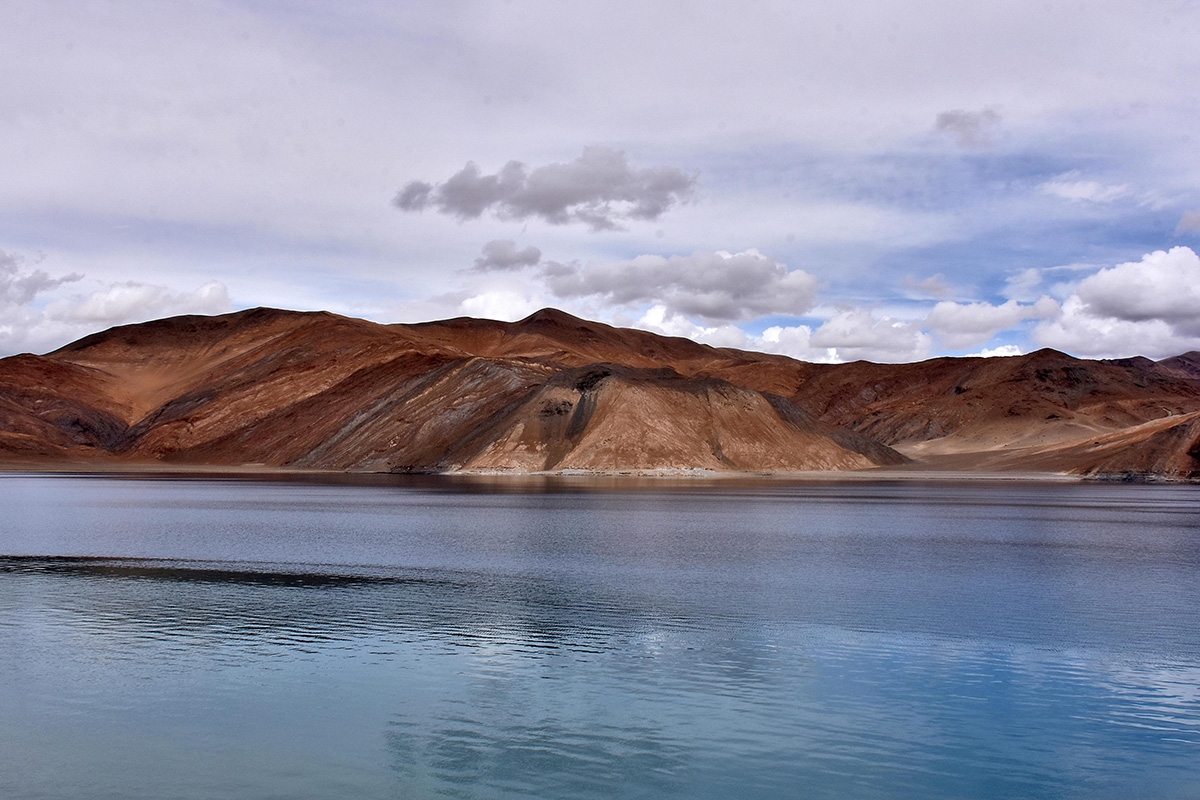 A view of Pangong Tso lake in Ladakh region on 27 July 2019.