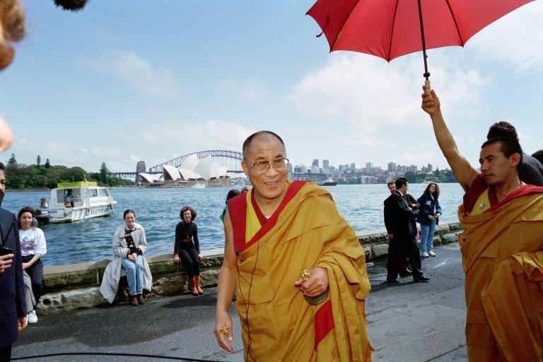Tibetan spiritual leader the Dalai Lama (pictured 1996) said in a video message to a virtual G7 meeting that people have more of a sense of shared interest in saving the planet.