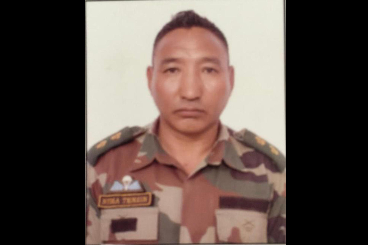 Tibetan soldier Nyima Tenzin, 51, Company Leader of the Special Frontier Force of the Indian army, died in a land mine blast while patrolling along the border in Ladakh on 29 August 2020.