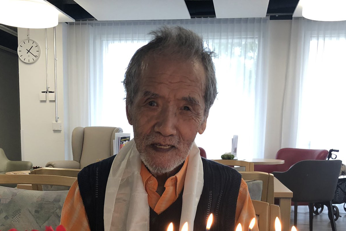 Takna Jigme Sangpo during his 90th birthday celebration at his home in Turbenthal, a small village near Zurich, Switzerland, on 2 September 2019. Born in 1926, Sangpo spent thirty-seven years in Chinese prisons in Lhasa, Tibet, as a political prisoner. 