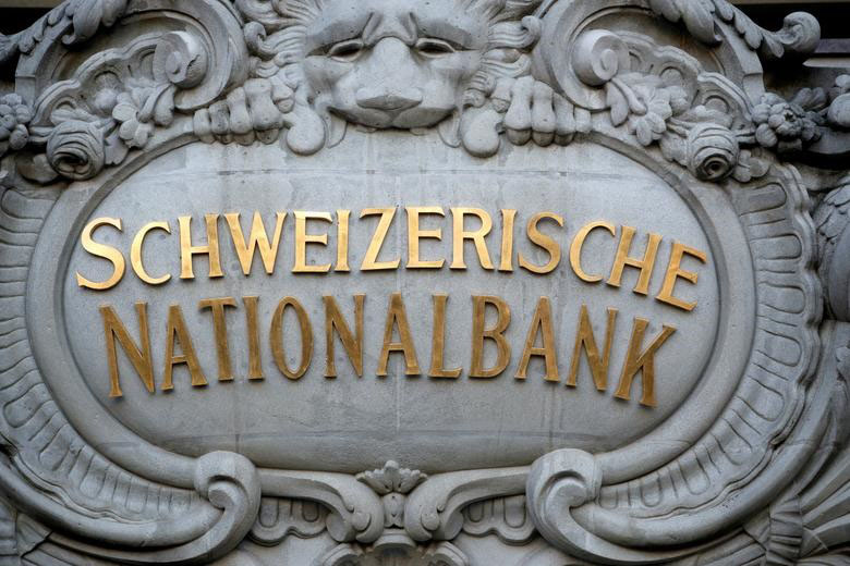 A Swiss National Bank logo is pictured on the SNB building in Bern, Switzerland, on 3 September 2019.