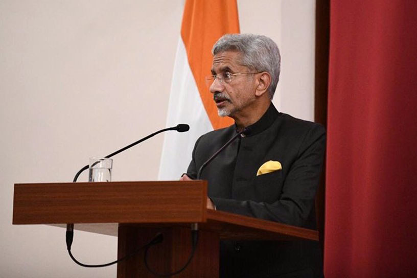 Minister of External Affairs of India S Jaishankar addresses the Primakov Institute in Moscow on India-Russia ties in a changing world on 8 July 2021.