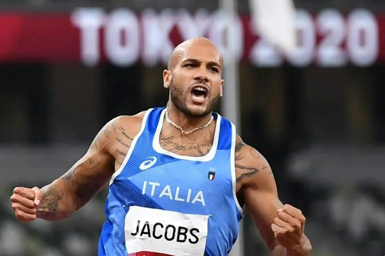 Italy's Lamont Marcell Jacobs pulled off a surprise victory in the Olympic 100 metres.