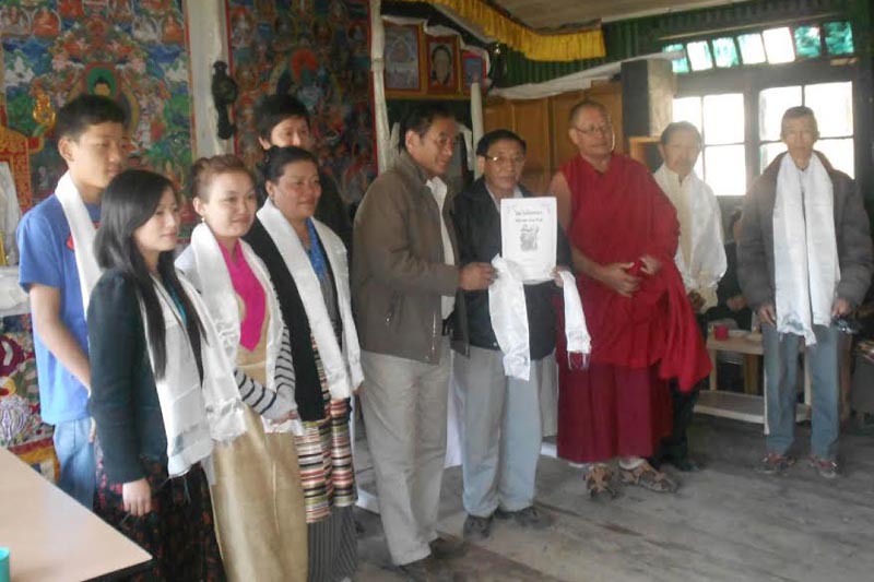 Launching the script of film Losar directed and produced by Lodor Productions, in Darjeeling on 22 November 2013.